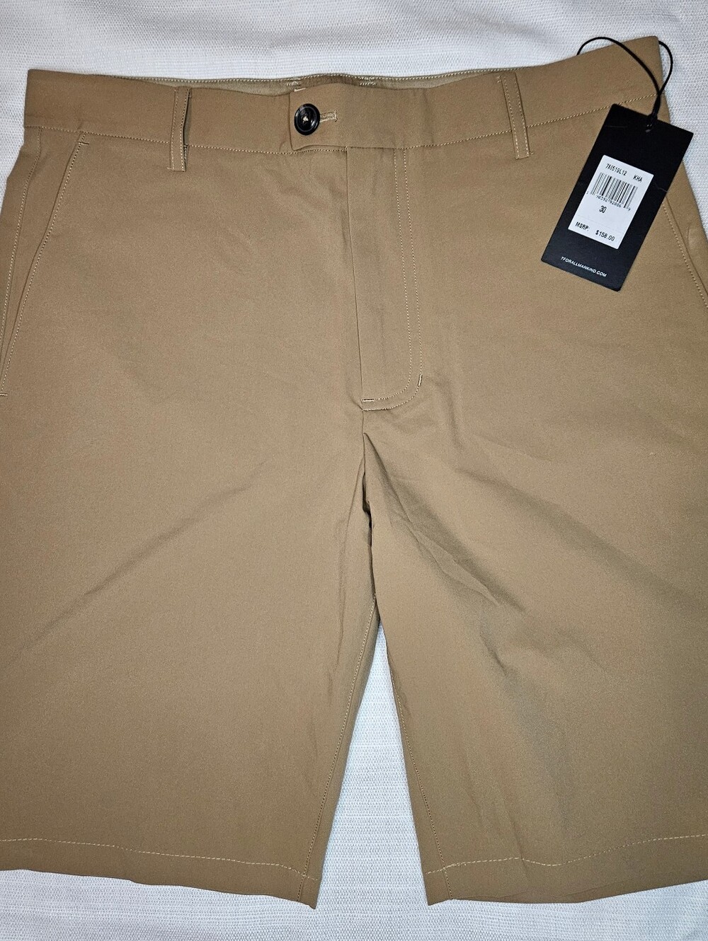7 For All Mankind Men’s Khaki Tech Series Chino Shorts Size 30 NWT $158